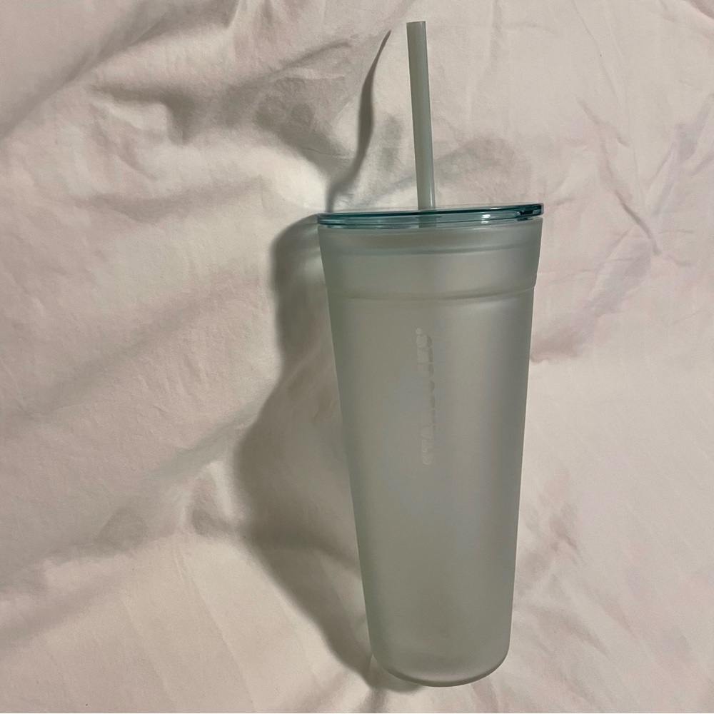 Starbucks Frosted Mint Glass Tumbler 2015